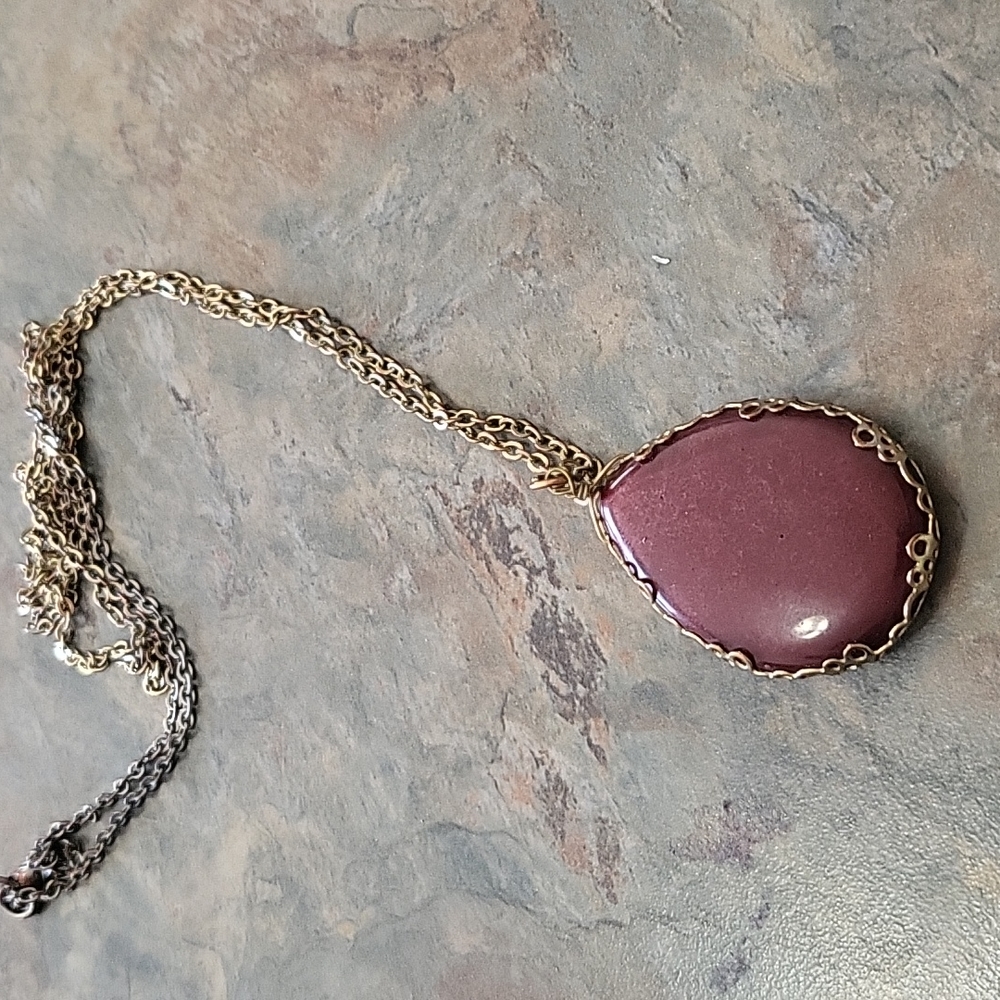 Beautiful Red Jasper pendant necklace